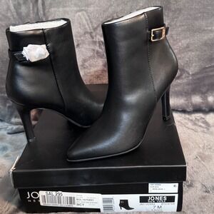 Jones New York 7M Verra Black Pointed Toe Stiletto Ankle Boots JNY-VERRA New